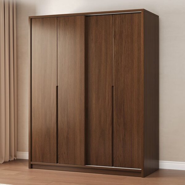 Almari Baju Pintu Geser Kayu Jati