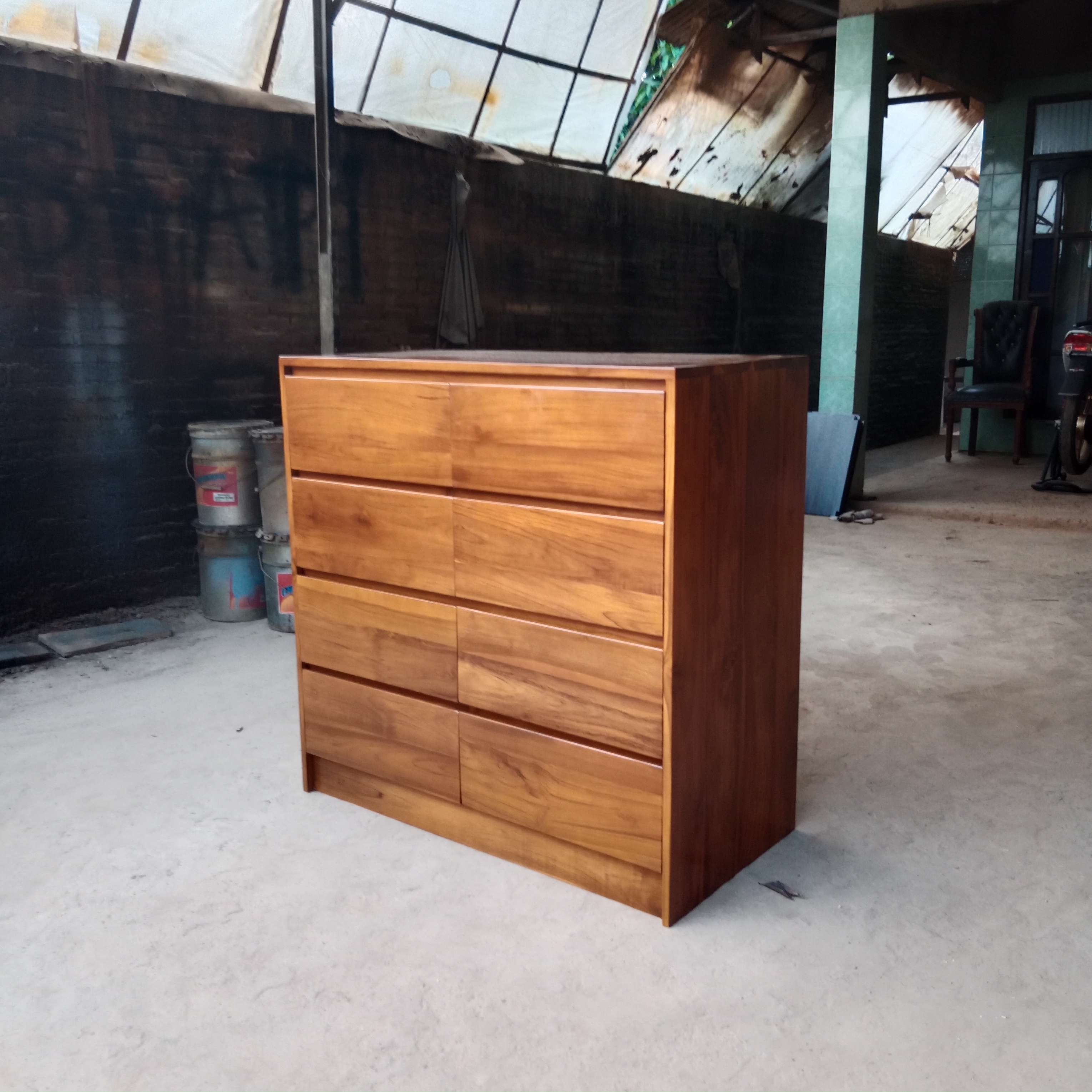 lemari laci kayu jati