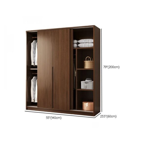 Almari Baju Pintu Geser Kayu Jati